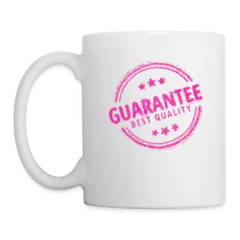 T-shirt de déclaration de qualité - Mug blanc - blanc - Gauche