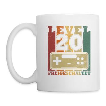 Level 20 Freigeschaltet - Tasse - Weiß - Links