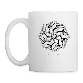 Shoe flower octagon - Shoe flower - Mug - white - Left