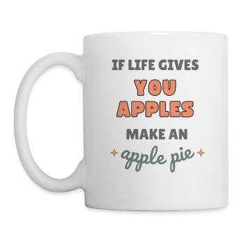 Phrase amusante pour les amateurs de tarte aux pommes - Mug blanc - blanc - Gauche