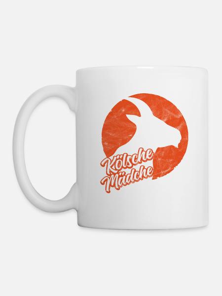 Kölsche Mädche Köln Kölnerin Geißbock - Tasse - Weiß