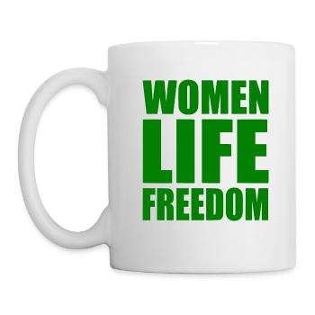 Women life freedom - Mug blanc - blanc - Gauche