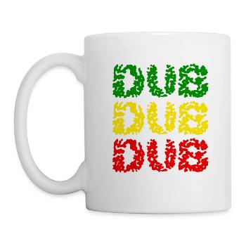 Dub Dub Dub Vertical - Vert Jaune Rouge - Mug blanc - blanc - Gauche