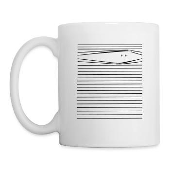Illustration de monstre drôle - monstre de poche mignon - Mug blanc - blanc - Gauche