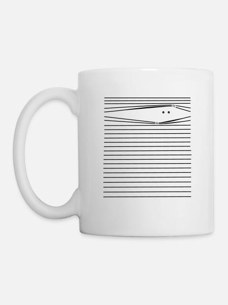 Lustige Monster Illustration- süßes Taschenmonster - Tasse - Weiß