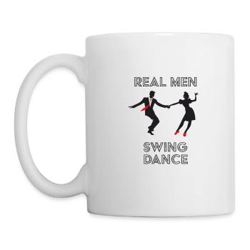 Swing Tanzen Herren Echte Männer Swing Tanz - Tasse - Weiß - Links