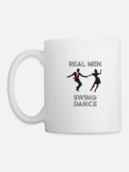 Danse Swing Hommes Vrais Hommes Danse Swing - Mug blanc - blanc