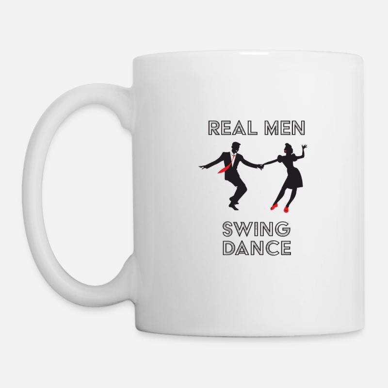 Swing Dancing Mens Real Men Swing Dance - Mug - white