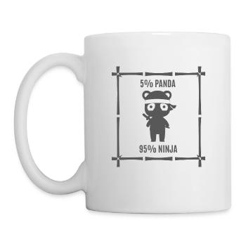 lustiger Ninja Panda - Tasse - Weiß - Links