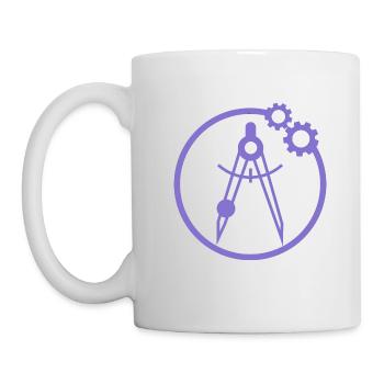 Ingenieurwesen - Projektarbeit - Zirkel - Erfinder - Tasse - Weiß - Links