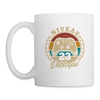 Niveau 23 débloque - Mug blanc - blanc - Gauche