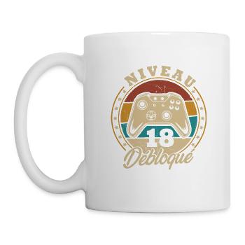 Niveau 18 débloque - Mug blanc - blanc - Gauche