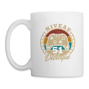 Niveau 51 débloque - Mug blanc - blanc - Gauche