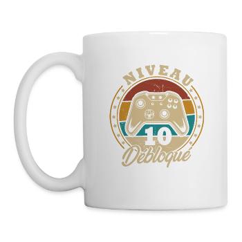 Niveau 10 débloque - Mug blanc - blanc - Gauche
