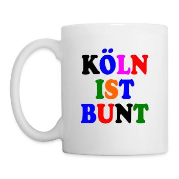 Köln ist bunt - Tasse - Weiß - Links