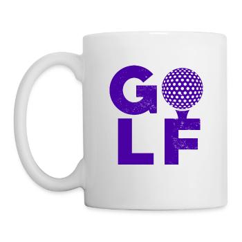 Golf - Golfclub Goldspieler Birdie Elite Luxus - Tasse - Weiß - Links