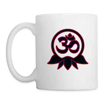 Om Mani Padme Hum Buddha Mantra Yoga Spiritualität - Tasse - Weiß - Links