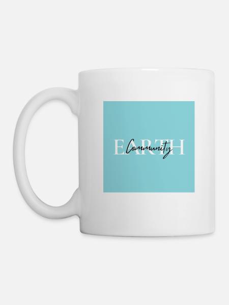 Mug Earth Community - Positives Zitat - Tasse - Weiß
