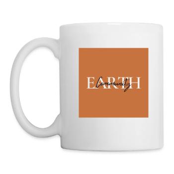Mug Earth Community - Positives Zitat - Tasse - Weiß - Links