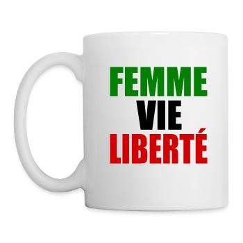 Femme vie liberté iran - Mug blanc - blanc - Gauche