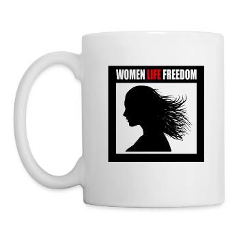 Women life freedom - Mug blanc - blanc - Gauche
