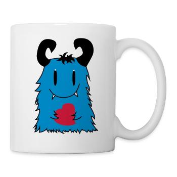 monster wuschel - Mug - white - Right
