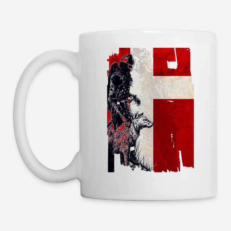 Wikinger Wolf Dänemark - Tasse - Weiß