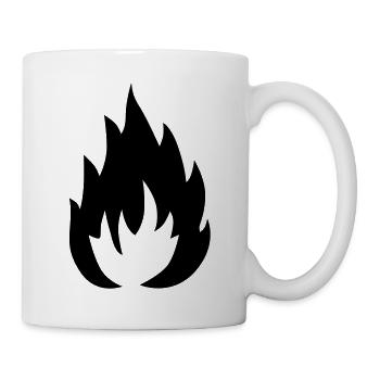 Flamme - Tasse - Weiß - Rechts