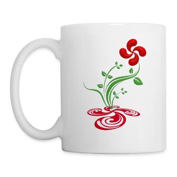 Flower of the Basque Country - Mug - white - Left