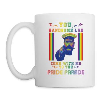 Come with me to the Pride parade - Mug - white - Left