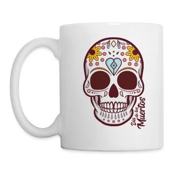 Zuckerschädel Dia de los Muertos - Tasse - Weiß - Links