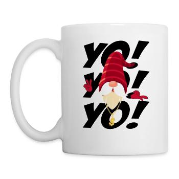 Weihnachtsgeschenk Humor Weihnachtsmann Rapper - Tasse - Weiß - Links