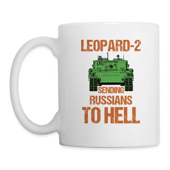 Leopard 2, the tanks sending Russians to Hell - Mug - white - Left