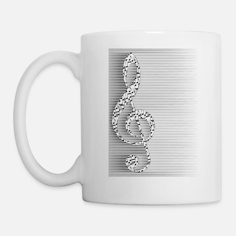 la musique partout avec soi - Mug blanc - blanc