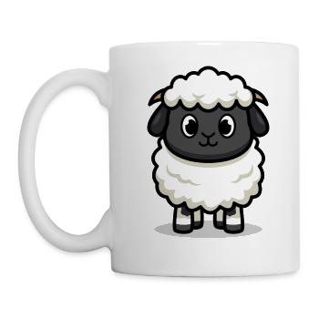 Süßes Lamm - Tasse - Weiß - Links