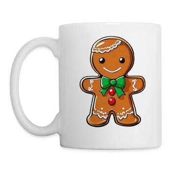 Cute gingerbread man - Mug - white - Left