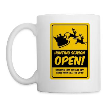 Die Jagdsaison ist eröffnet! (Weihnachtsmann-Variante) - Tasse - Weiß - Links