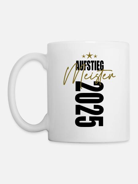Meister 2025 Aufstiegstrikot Aufstieg 25 - Tasse - Weiß