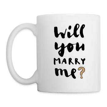 Veux-tu m'épouser? Proposition - Mug blanc - blanc - Gauche