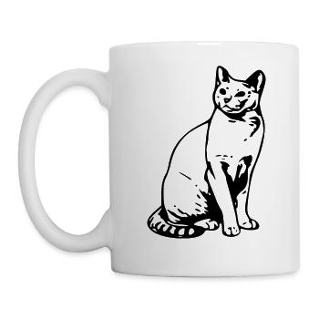 Cat Lover Gift Cat Holder Cat Cats - Mug - white - Left