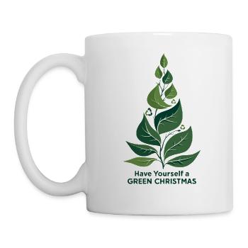 Sapin de Noël vert écologique - Mug blanc - blanc - Gauche