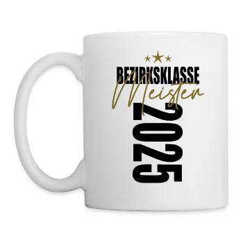 Meister Bezirksklasse 2025 Aufstiegstrikot - Tasse - Weiß - Links