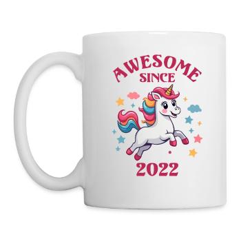 Awesome Since 2022 - Kids Birthday Unicorn - Mug - white - Left