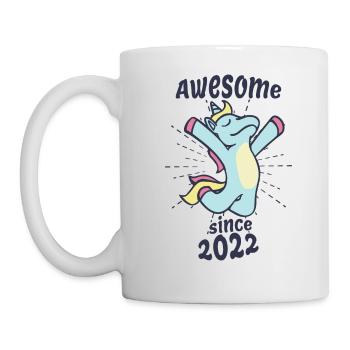 Awesome Since 2022 - Kids Birthday Unicorn - Mug - white - Left