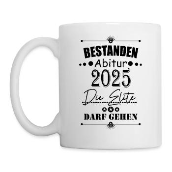 Abitur 2025 bestanden - Tasse - Weiß - Links