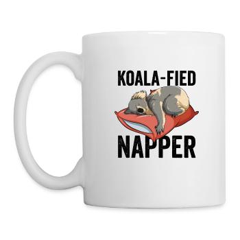 Koala fiziert Napper - Tasse - Weiß - Links