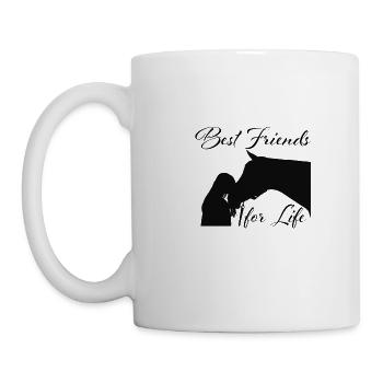Meilleures amies pour la vie des femmes de chevaux - Mug blanc - blanc - Gauche