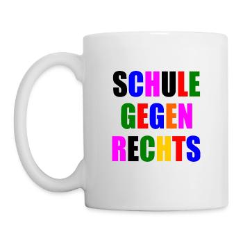 Schule gegen rechts - Tasse - Weiß - Links