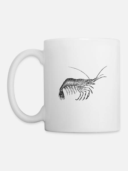 Garnele Vintage - Tasse - Weiß