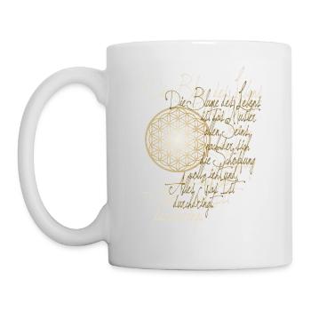 Poésie Calligraphie Fleur de Vie 3 - Mug blanc - blanc - Gauche